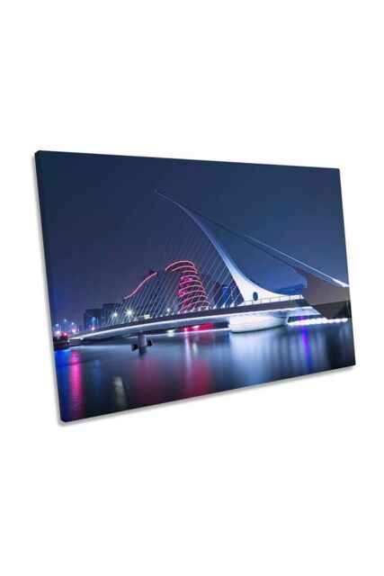 "CanvasGeeks Samuel Beckett Bridge Dublin Ireland Canvas Wall Art ...