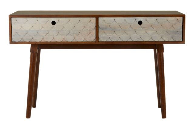 Sleek Mango Wood Console Table, Modern Design Table For Hallway ...