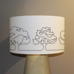 Benjamin Tate Design line drawing of trees ceiling lamp shade in ...