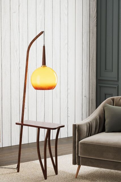Vintage Style Floor Lamp with Irregular Design and Pomelo-Shaped ...