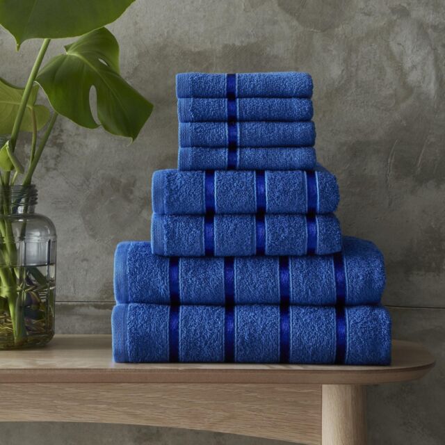 Luxury 100% Cotton 8 Piece Super Soft Bathroom Towel Bale Set by ...