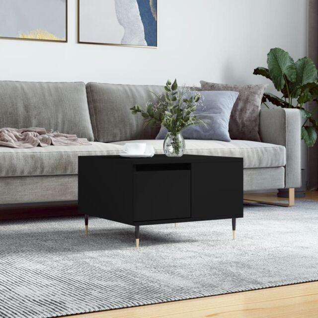 Berkfield Home Coffee Table Black 55x55x36.5 cm Engineered Wood by ...