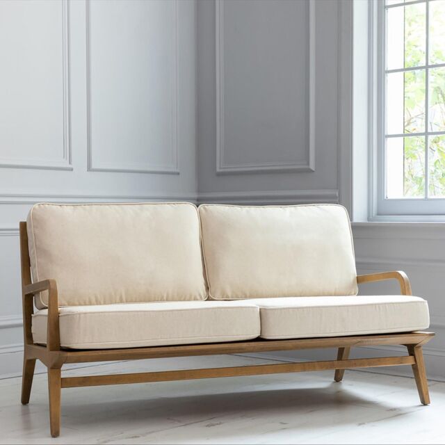Idris Natural Linen 2 Seater Sofa by Debenhams | ufurnish.com