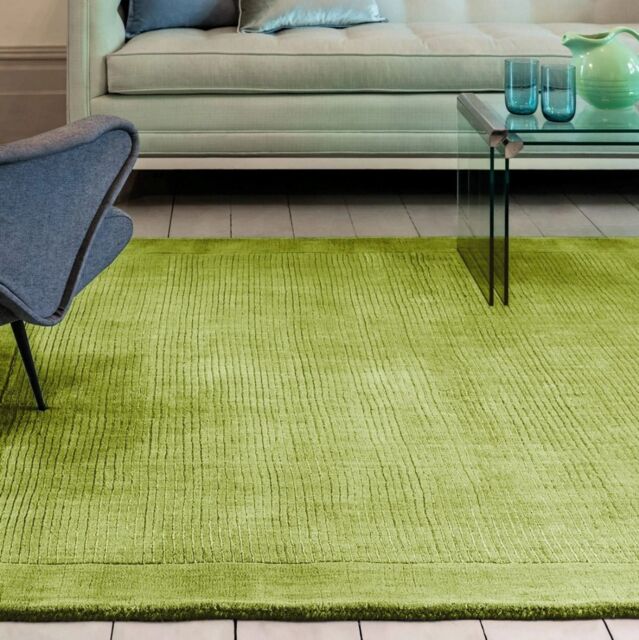 The Rug Shop UK Handmade Luxurious Modern Plain Wool Easy To Clean Area ...