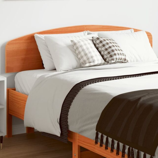 Berkfield Home Headboard Wax Brown 135 cm Solid Wood Pine by Debenhams ...