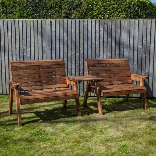 Samuel Alexander Hand Made 4 Seater Chunky Rustic Wooden Furniture with ...