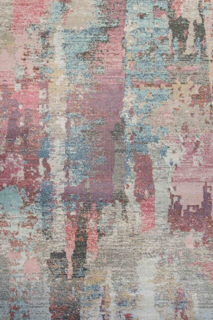 Pastel Pink Blue Soft Abstract Area Rug by Debenhams | uFurnish.com