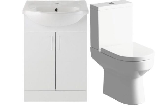 View Vanity Unit and Close Coupled WC Toilet Set by Debenhams ...