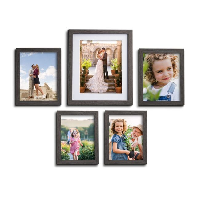 Frame Set Gray nielsen 5 piece Waterloo Gallery Wall Picture Frame Set Charcoal Grey ...