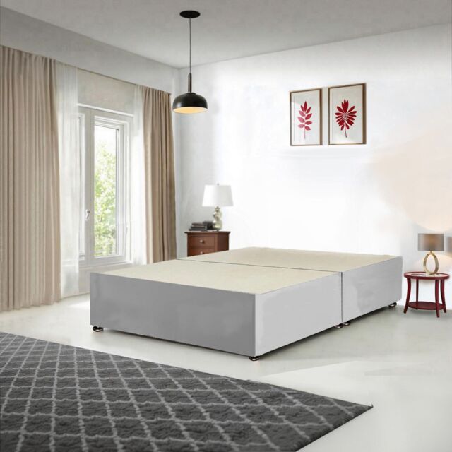 DECORE4U LTD Stylish Chenille Divan Bed Frame with 2 Storage Drawers ...