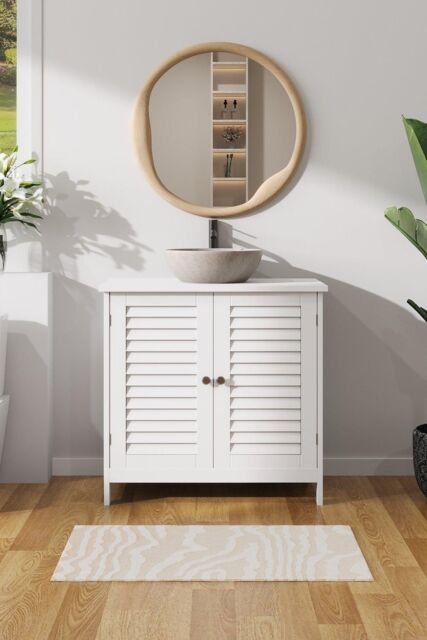 White Bathroom Under Sink Cabinet 2 Shutter Door by Debenhams ...