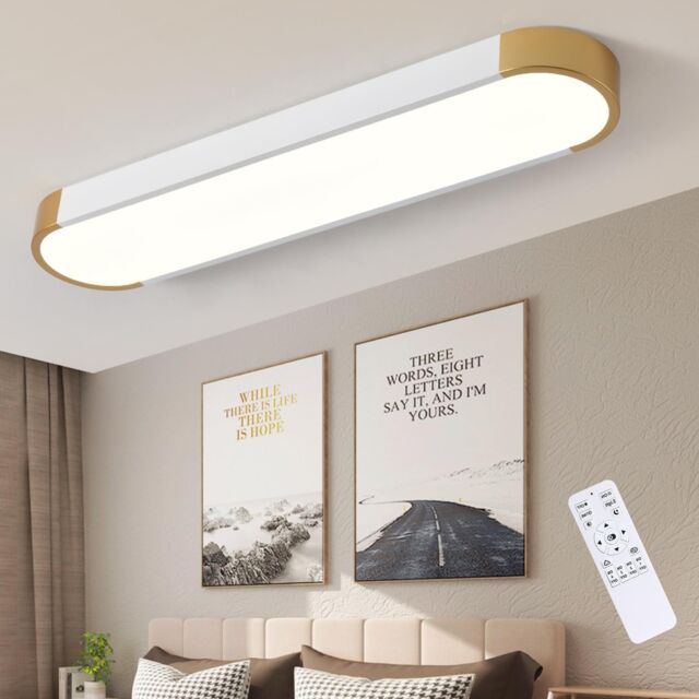 Garwarm Led Modern Ceiling Light Dimmable with Remote Control in White ...