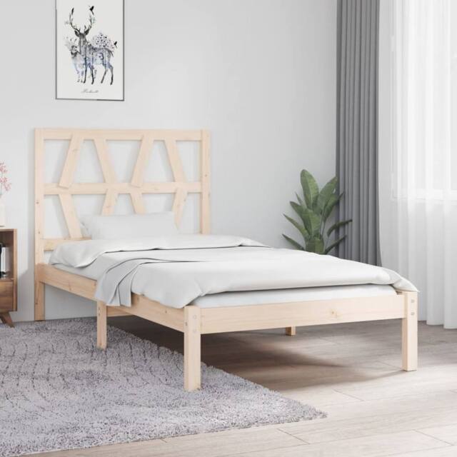 Berkfield Home Bed Frame Solid Wood Pine 90x190 cm Single in Brown by ...
