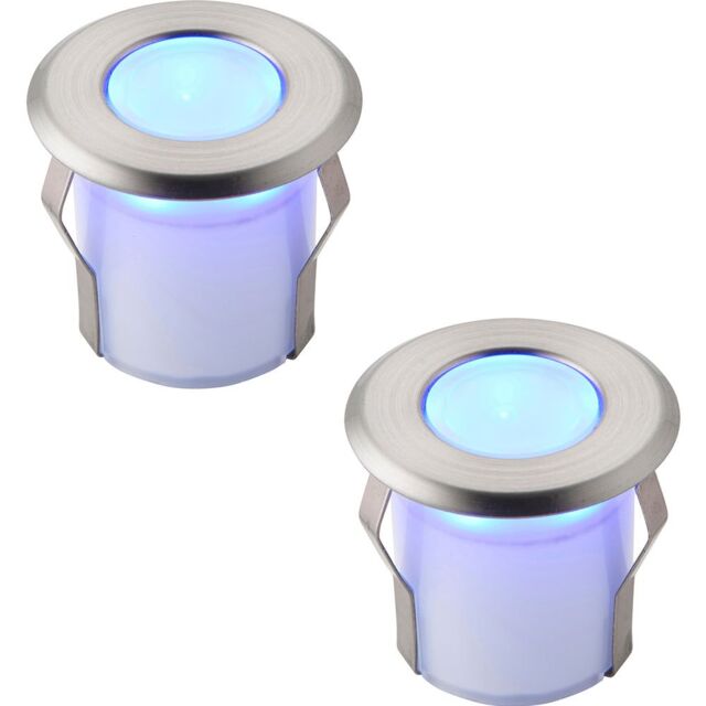 Loops 2 PACK Recessed Decking IP67 Guide Light - 0.8W Blue LED ...