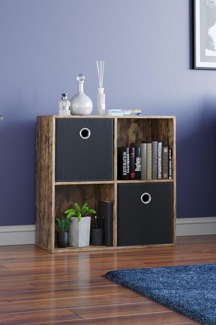 Vida Designs Durham 2x2 Cube Storage Unit Dark Wood & Cube Storage ...