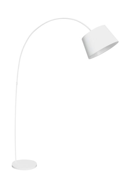 Orsina White Arched Floor Lamp, Modern Metal Arc Design with Fabric ...