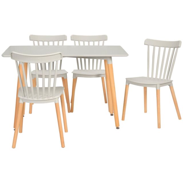 5 Piece Dining Table and Chairs Set Space Saving Dining Table 4 Chairs by Debenhams | ufurnish.com