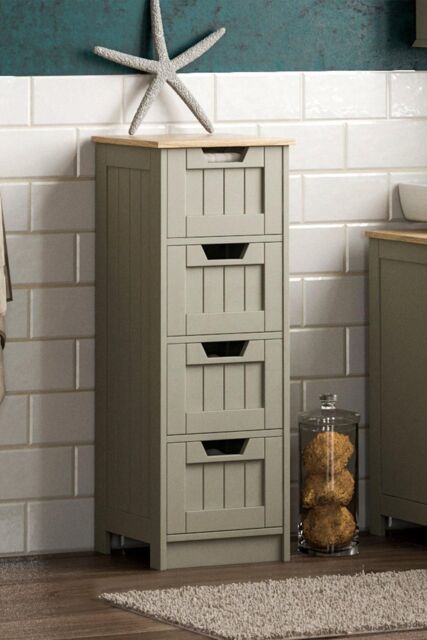 Bath Vida Priano 4 Drawer Freestanding Unit Bathroom Storage by ...