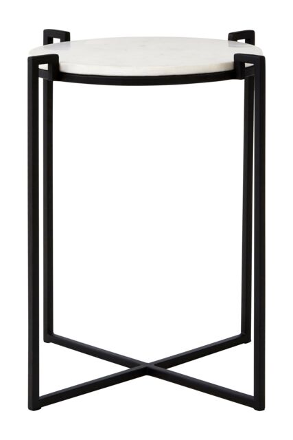 Black Cross Legged Side Table, Compact And Lightweight Bedside Table ...