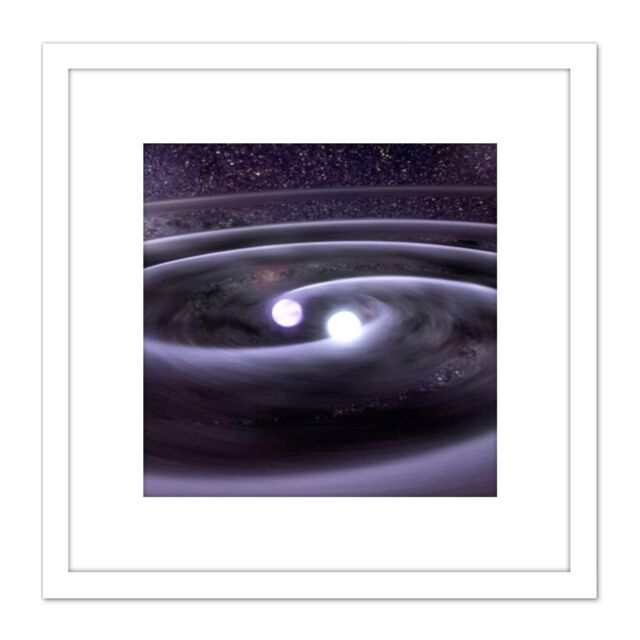 Space NASA Binary Star System Concept Illustration 8X8 Inch Square ...