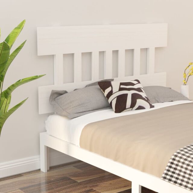 Berkfield Home Bed Headboard White 203.5x3x81 cm Solid Wood Pine by ...