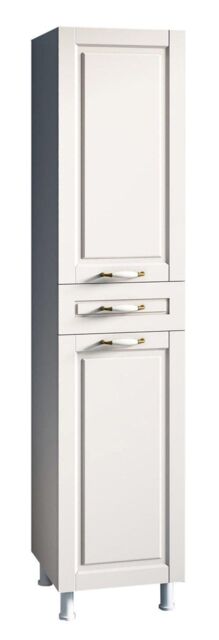Louis 2 Door 1 Drawer Slim Bathroom Cabinet, White by Debenhams ...