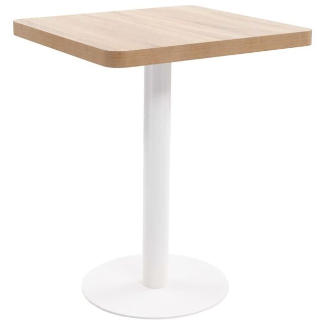 Bistro Table Light Brown 60X60 cm MDF by Debenhams | ufurnish.com