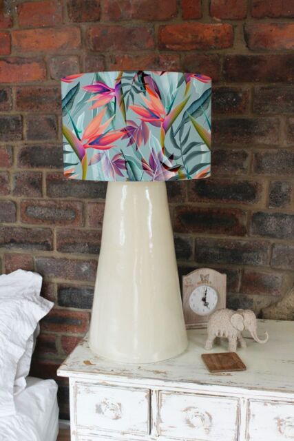 tropical flower plants and leaf pattern ceiling lamp shade by Debenhams ...