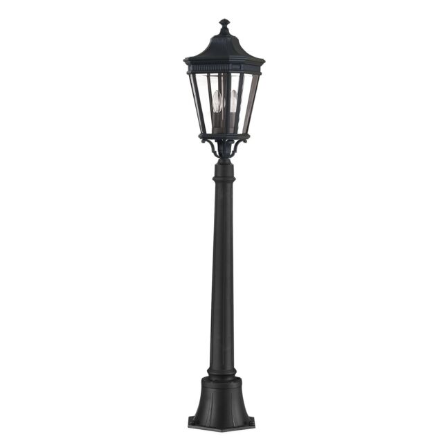 Loops Outdoor IP44 2 Bulb Short Mini Lamp Post Pillar Black LED E14 60W ...