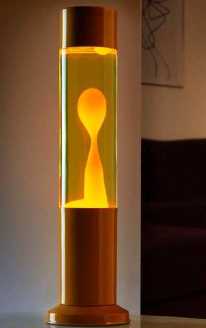 Nova Lighting Yellow Liquid Orange Wax Lava Lamp - Size: Medium by