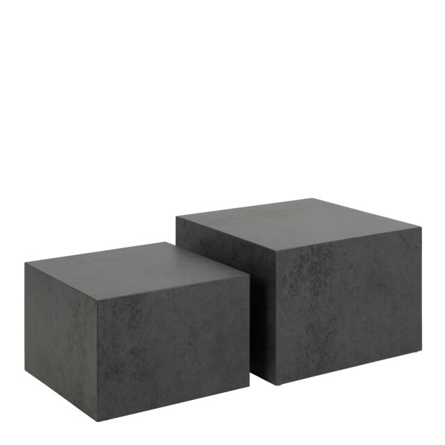 Dice Square Coffee Table Set in Black Ocean Rough Paper by Debenhams ...