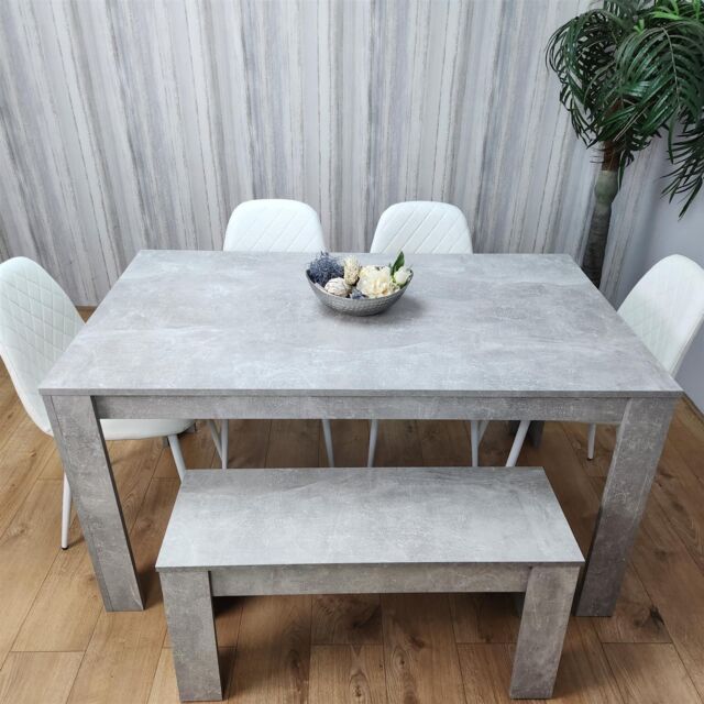 KOSY KOALA Wooden Rectangle Dining Table Set With 4 white Chairs ...