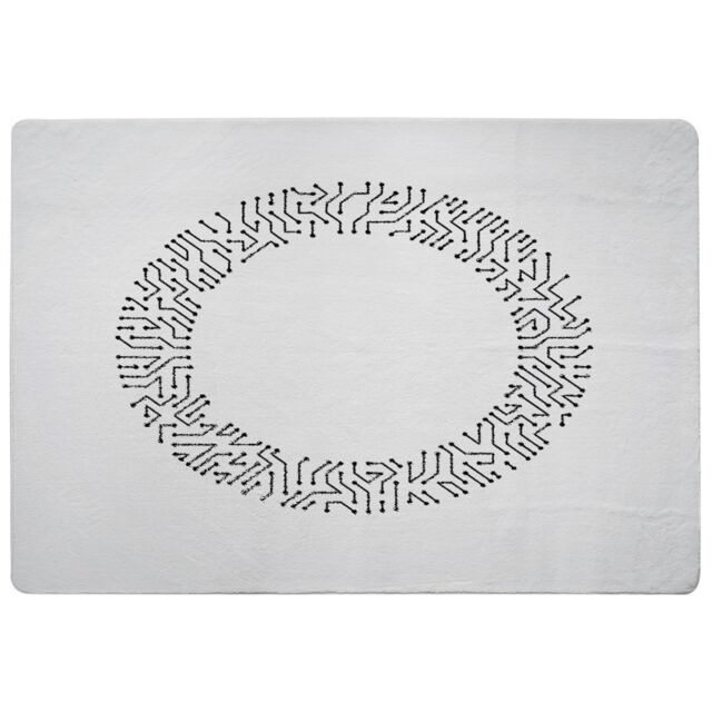 Technology And Design Rug Benjamin Tate Design Abstract Technology Rug in Natural - Size: Large ...
