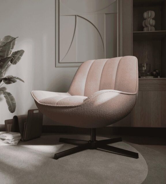 Tivaro Swivel Boucle Accent Chair by Debenhams | ufurnish.com