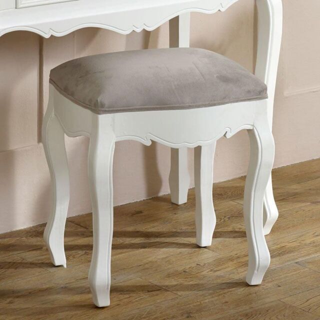 Valentino Dressing Table Stool-White