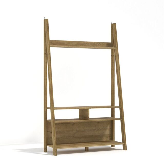 Mdf Ladder Rack Tiva Ladder TV Unit - MDF - L38.6 x W105 x H175.4 cm - Oak by Debenhams ...