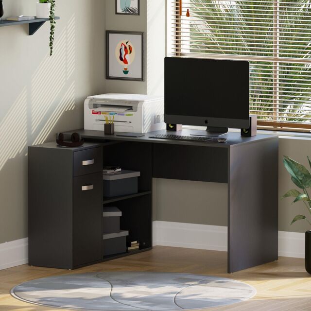 Vida Designs Longton Adjustable Computer Desk PC Table Storage Office ...