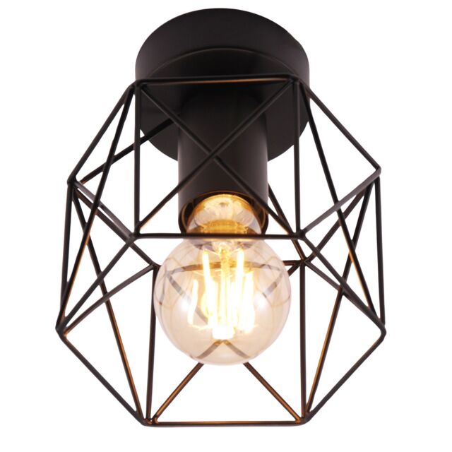 Happy Homewares Vintage Industrial Ceiling Lighting Fitting with Wire ...