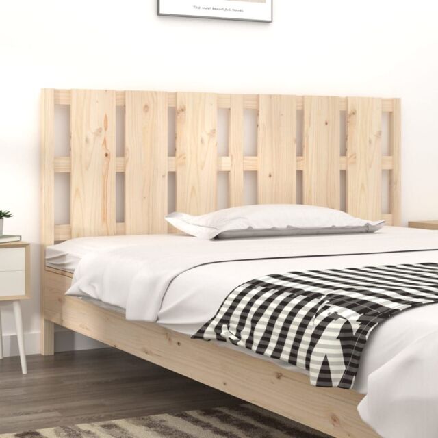 Berkfield Home Bed Headboard 165.5x4x100 cm Solid Wood Pine in Brown by ...