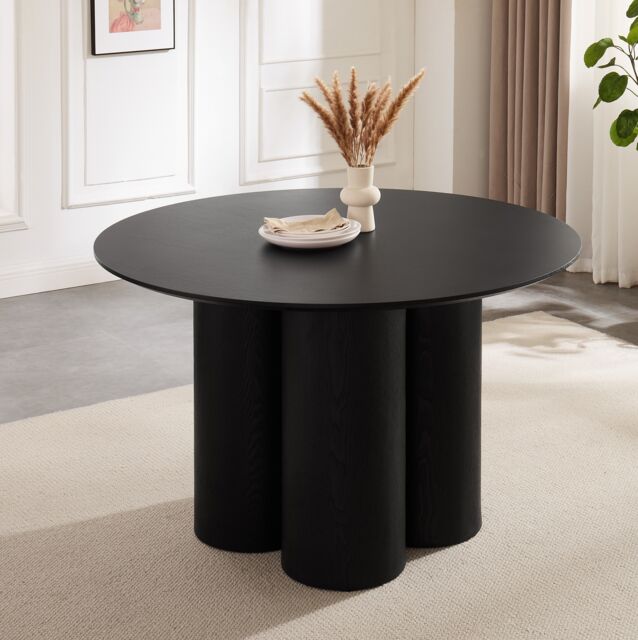 Round Wooden Base -- Black main image 1