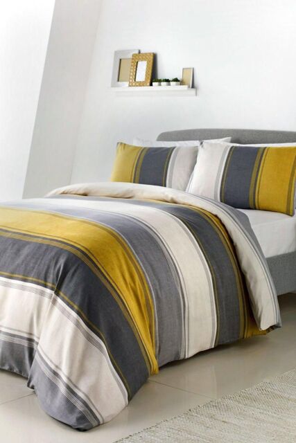 Set Copripiumino Betley Classic Wide Stripe – King Size, Blu, In Misto Poliestere E Cotone Con 2 Federe