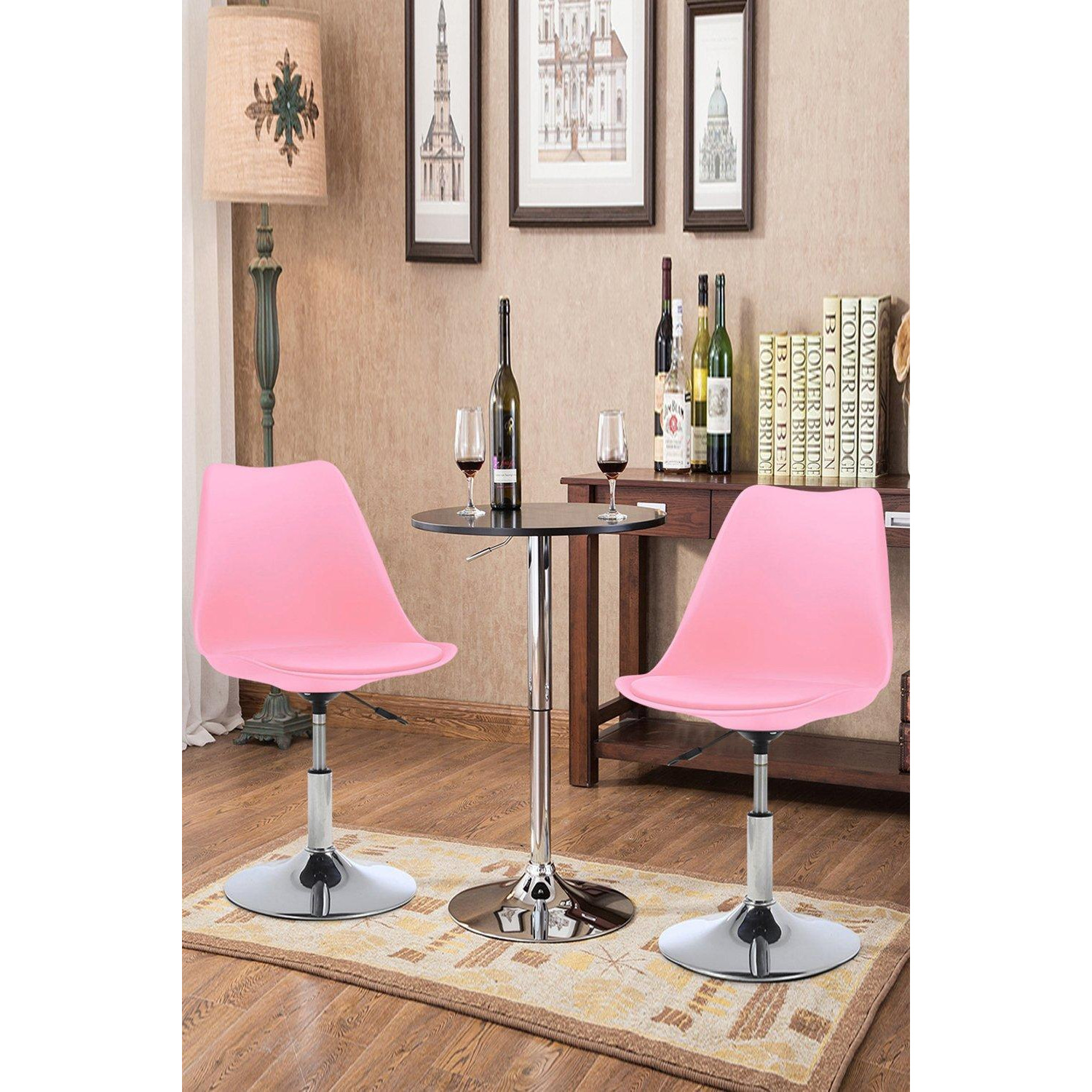 Modern PP Height Adjustable Swivel Bar Stool by Debenhams
