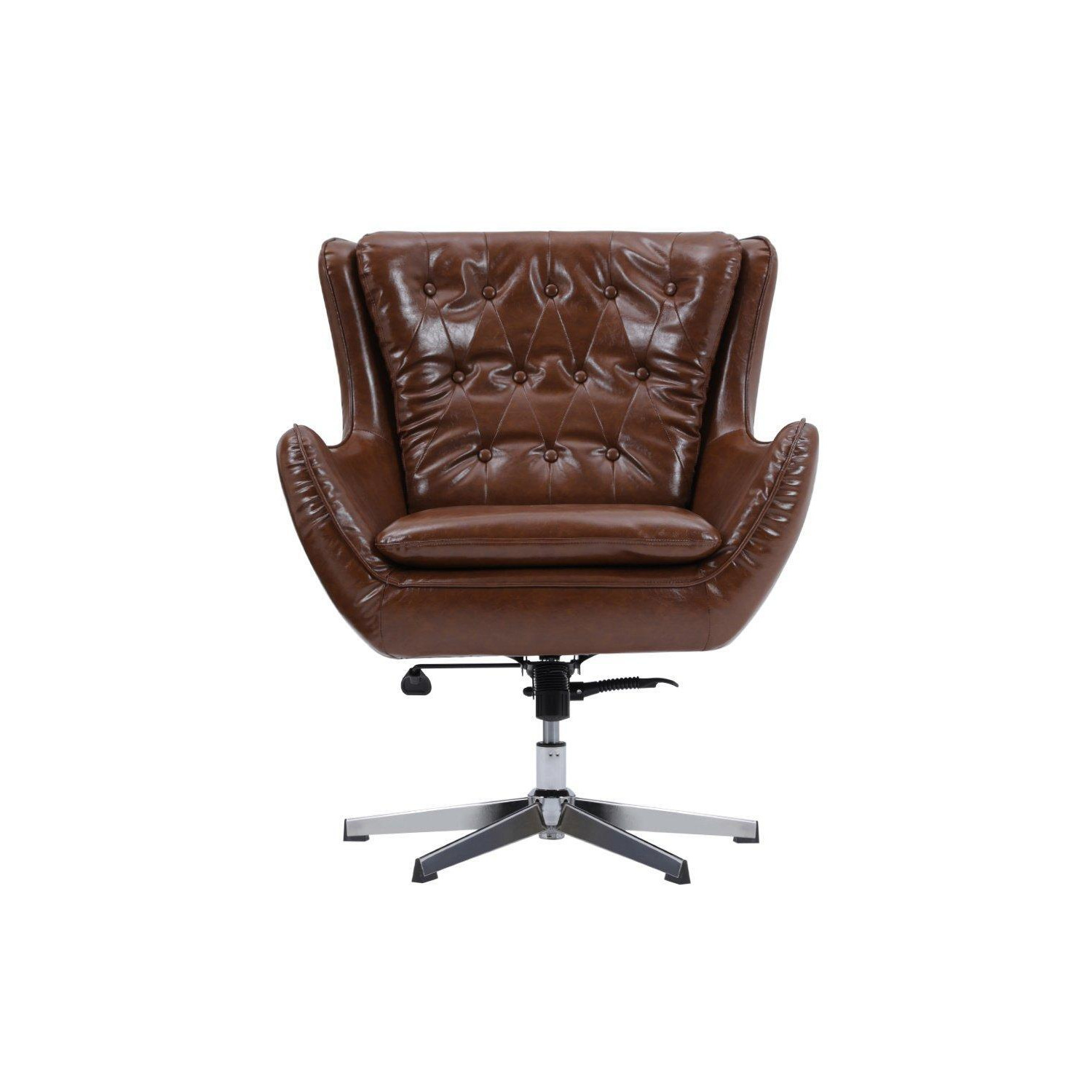 Swivel Leather Office Armchair by Debenhams | ufurnish.com