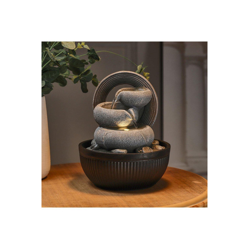 Garden Fountain Resin Water Feature with LED Light by Debenhams