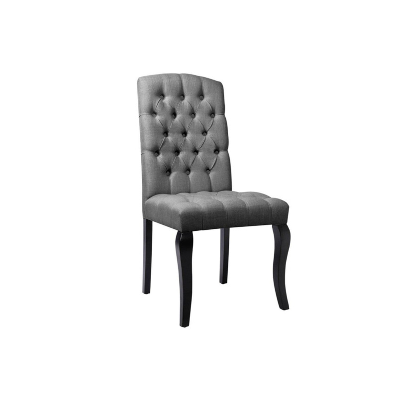 2Pcs Tufted Linen Upholstered Dining Chair by Debenhams