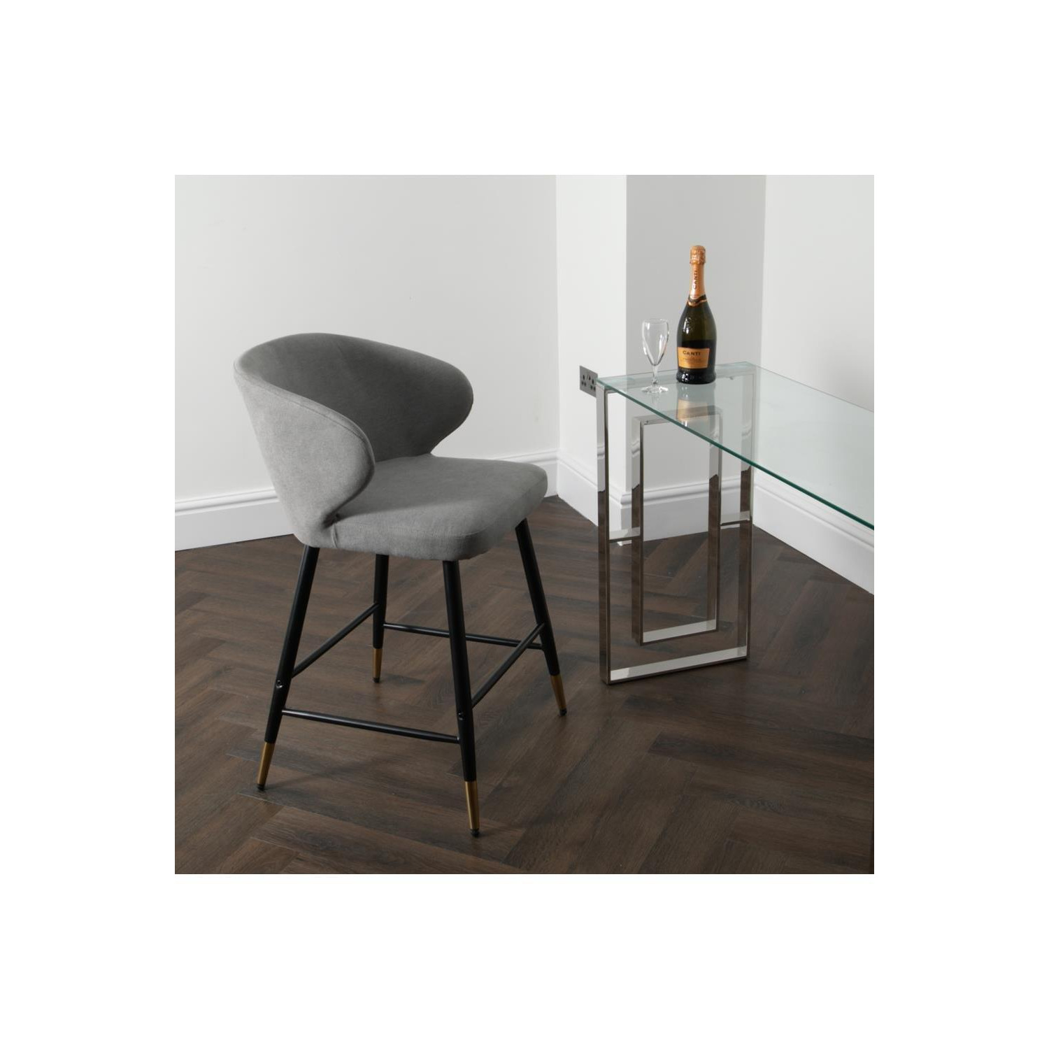 Manhattan Grey Kitchen Bar Stool (set of 2) by Debenhams