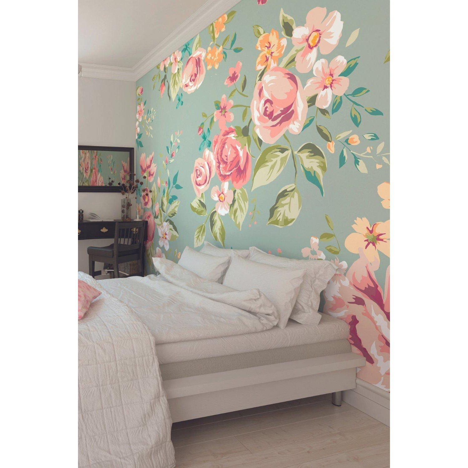Flowery Matt Smooth Paste the Wall Mural 300cm wide x 240cm high by