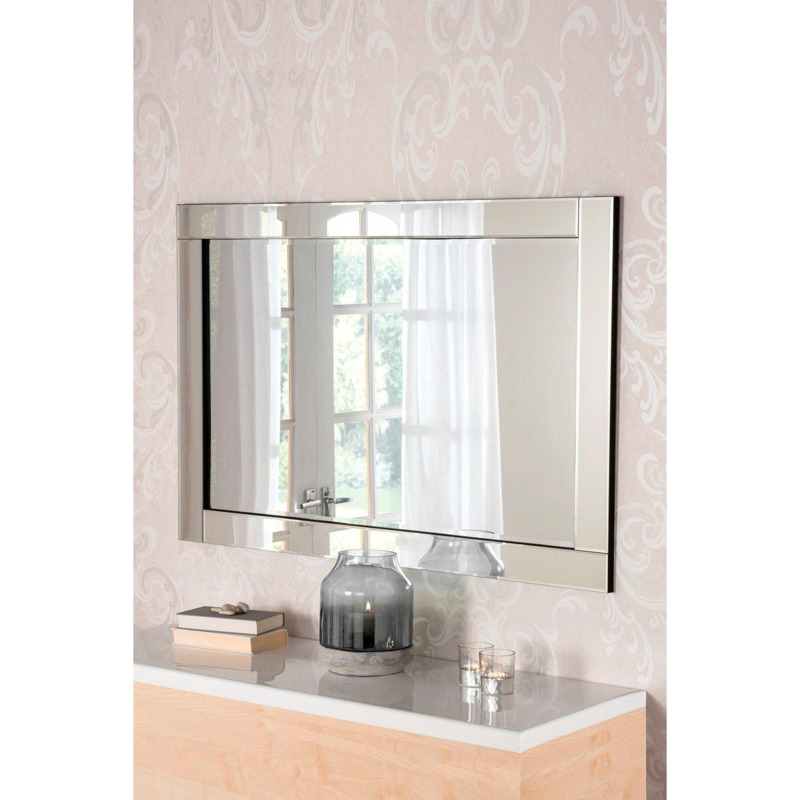Simple Contemporary Wall Mirror 120x80cm by Debenhams