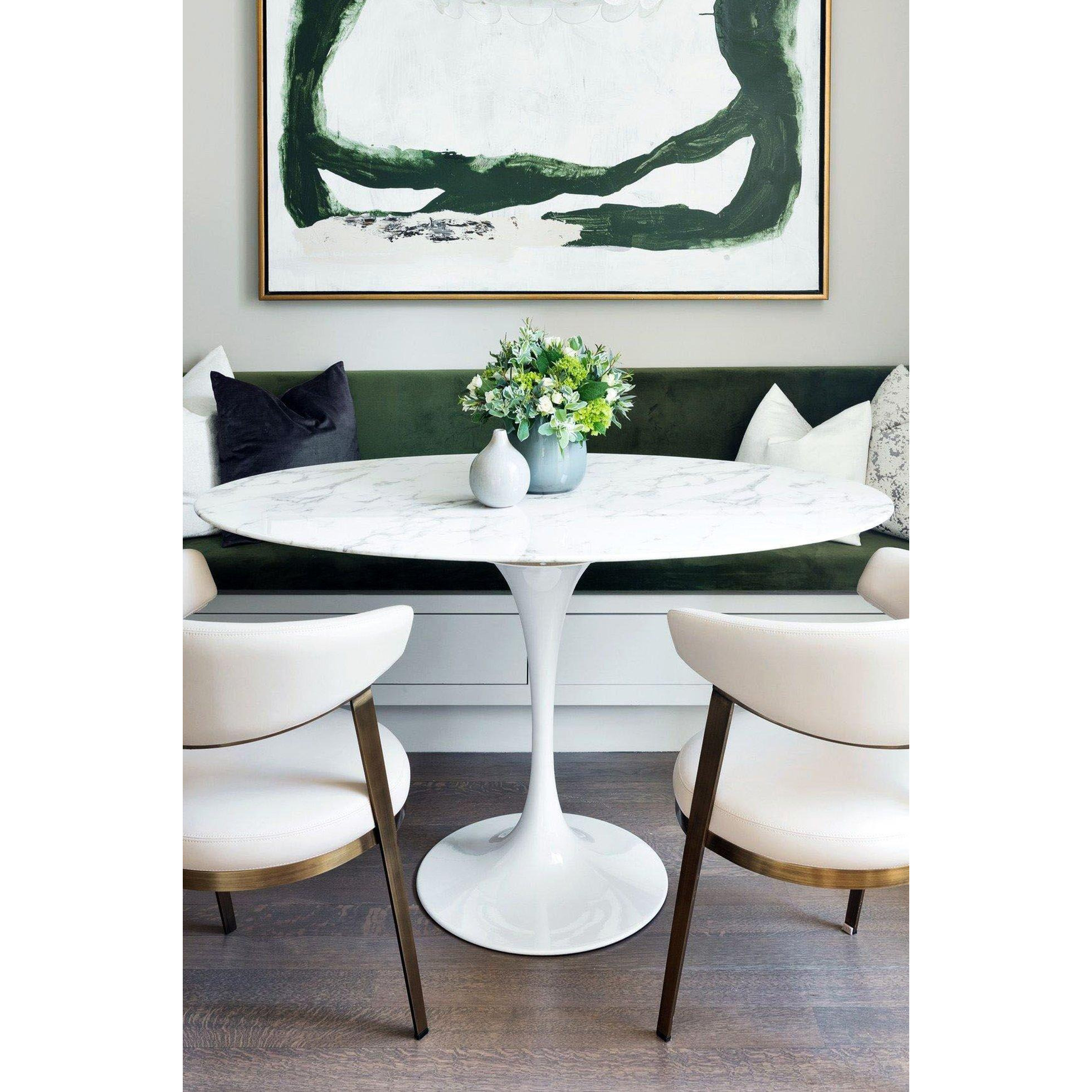 Marble Tulip Medium Circular Dining Table by Debenhams