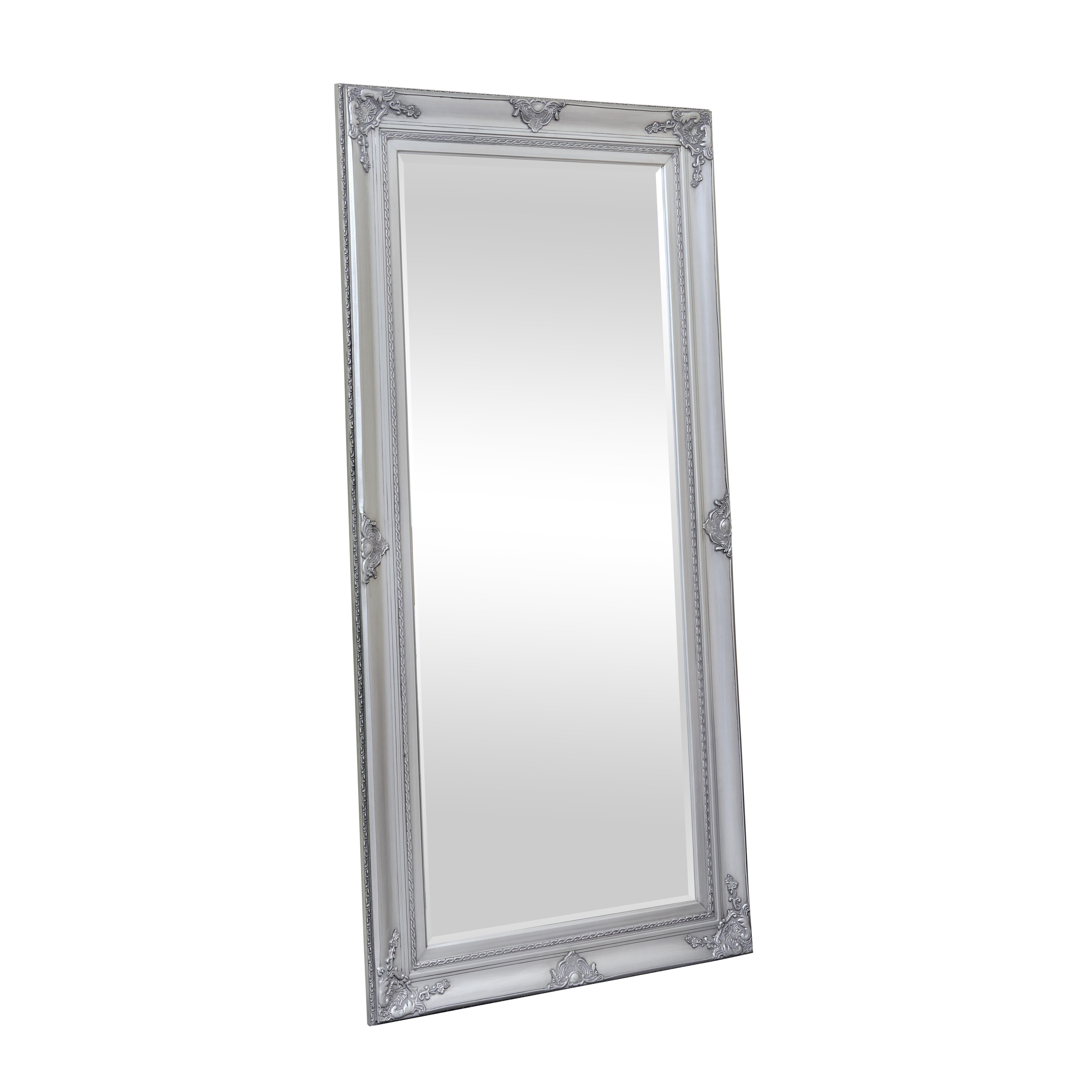 Extra Large Ornate Silver Wall/Leaner Mirror 100cm X 200cm by Debenhams | ufurnish.com